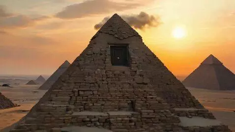 AI Video from prompt: „Într-un peisaj vast deșertic, la apus, un grup 