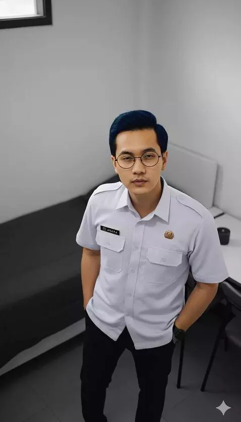 AI Video from prompt: A man is standing confidently, posing like a mod