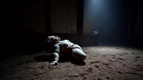 AI Video from prompt: câmera mostra uma boneca antiga, colocada no chã