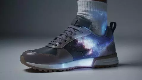 AI Video from prompt: A super realistic sneaker worn on-foot, captured
