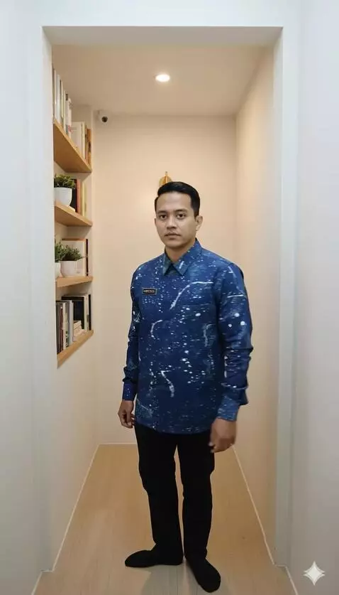 AI Video from prompt: Pria ini bergaya seperti model, percaya diri sam