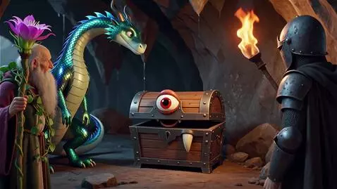 AI Video from prompt: A cinematic medium shot reveals a dark, eerie ca