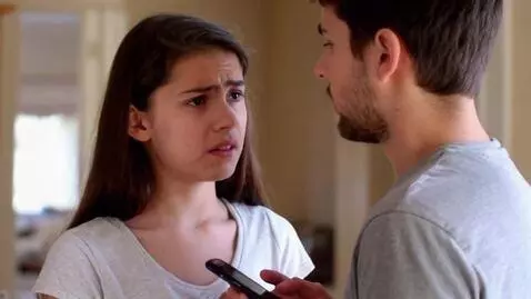 AI Video from prompt: girl with boyfriend quarrels