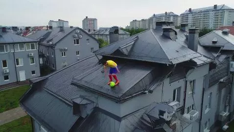 AI Video from prompt: Russian Russian Lionel Messi plays with a ball o