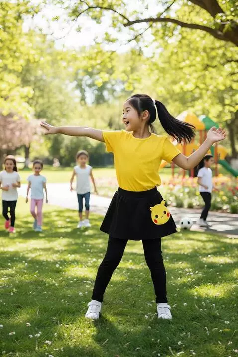 AI Video from prompt: Seorang anak tampil bahagia sedang berjoget meli