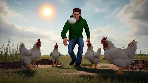 AI Video from prompt: He Placed One Egg… and Regretted Everything”  Th