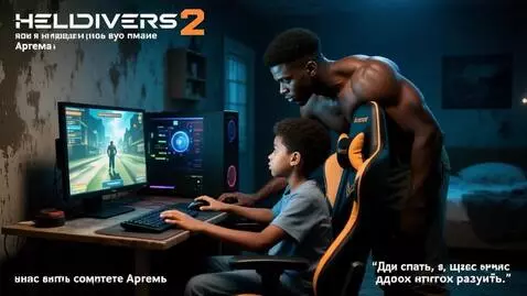 AI Video from prompt: мальчик на картинке сидит за игровым креслом и и