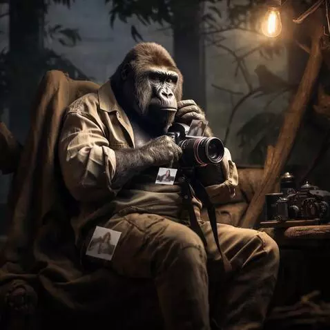 AI Video from prompt: This photographer is pondering and thinking abou