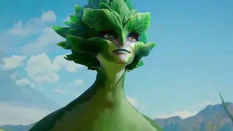 AI Video from prompt: The being looks up and gulps as we see their thr