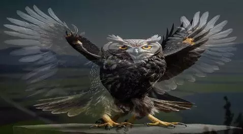 AI Video from prompt: Стилизованная иллюстрация в сине-фиолетовых тона