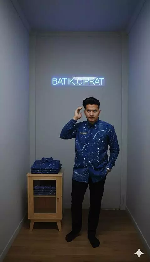 AI Video from prompt: Pria ini memegang rambut dan sedikit berjalan mu