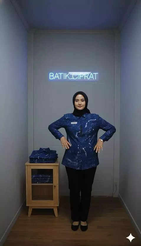 AI Video from prompt: Wanita ini memegang pinggang dan sedikit berjala