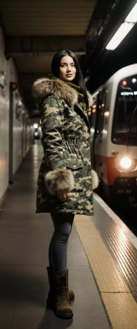 AI Video from prompt: Pov,  static camera. The subway train is arrivin