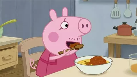 AI Video from prompt: Создай видео, где ОДНА свинка пеппа, нарисованна