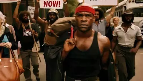 AI Video from prompt: The Interruption: The Steadicam is doing its slo