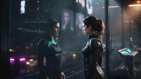 AI Video from prompt: Style: 2099 year. Cyberpunk cinematic short film