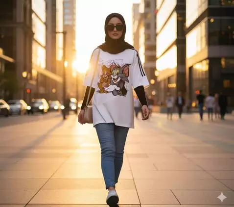 AI Video from prompt: Seorang wanita berjalan dengan anggun seolah men