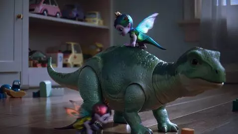 AI Video from prompt: Tiny happy creatures that are dragon and fairy l