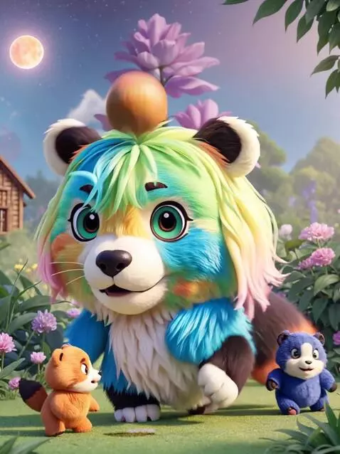 AI Video from prompt: Забавные мультяшные герои идут по извилистой тро