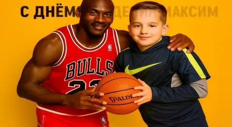 AI Video from prompt: Человек слева подписывает мяч, отдает его челове