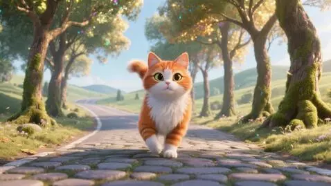 AI Video from prompt: the cat walking