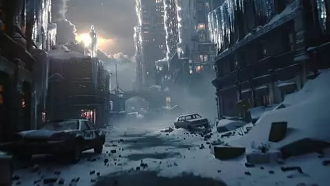 AI Video from prompt: Cinematic hyper-realistic post-apocalyptic metro