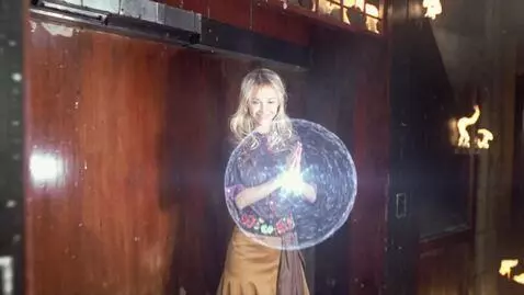 AI Video from prompt: A pretty young woman is a fantastically powerful