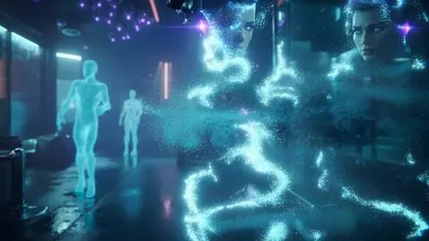 AI Video from prompt: Style: 2099 year. Cyberpunk cinematic short film