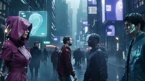 AI Video from prompt: Style: 2099 year. Cyberpunk cinematic short film