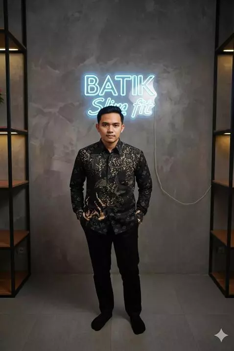 AI Video from prompt: Pria ini bergaya seperti model pakaian. Perlahan