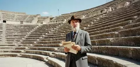 AI Video from prompt: The man is annoyed, talks emotionally, walks lef