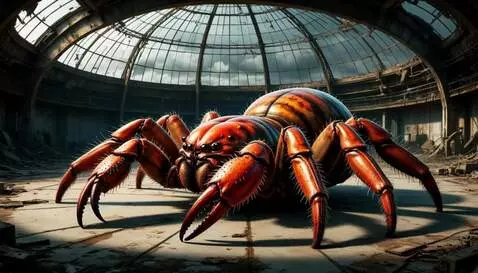 AI Video from prompt: Crab stands without movement