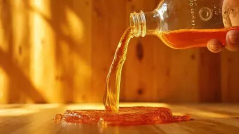 AI Video from prompt: Ultra-realistic cinematic video of an orange liq