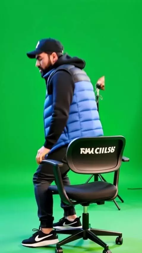 AI Video from prompt: He gets up from his chair without turning around