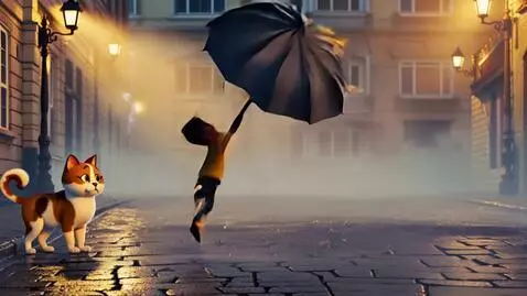 AI Video from prompt: Scene 1 — “Umbrella Trouble”  Action (8 s): Rain