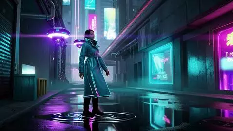 AI Video from prompt: Style: 2099 year. Cyberpunk cinematic short film