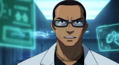 AI Video from prompt: Doctor Bongwater in a lab, serious expression, s