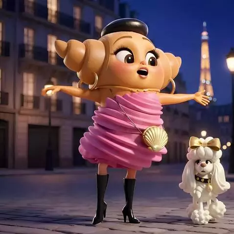 AI Video from prompt: Dancing a Spanish dance. Singing: "Bessame mucho