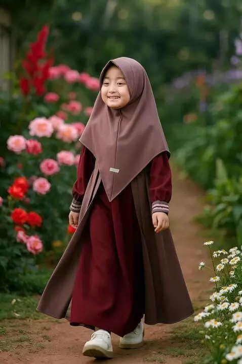 AI Video from prompt: seorang anak berjalan santai sambil tersenyum