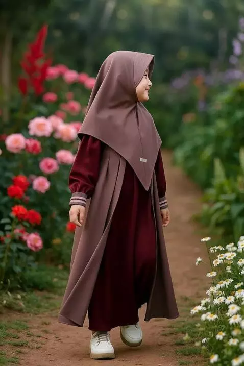 AI Video from prompt: seorang anak berjalan santai sambil beputar dan 