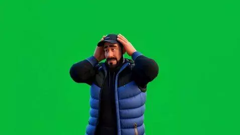 AI Video from prompt: A man, standing tall, emerges from the frame on 