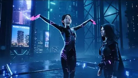 AI Video from prompt: Style: 2099 year. Cyberpunk cinematic short film