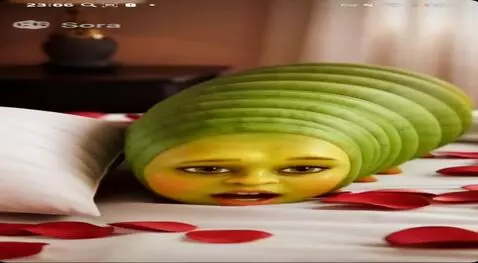 AI Video from prompt: сгенерируй видео « гусеница с миловидным лицом и