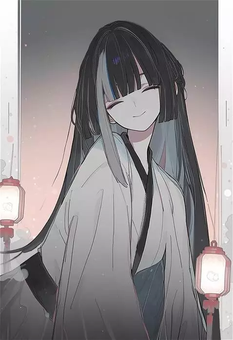 AI Video from prompt: her hair sways slowly and the girl winks with on