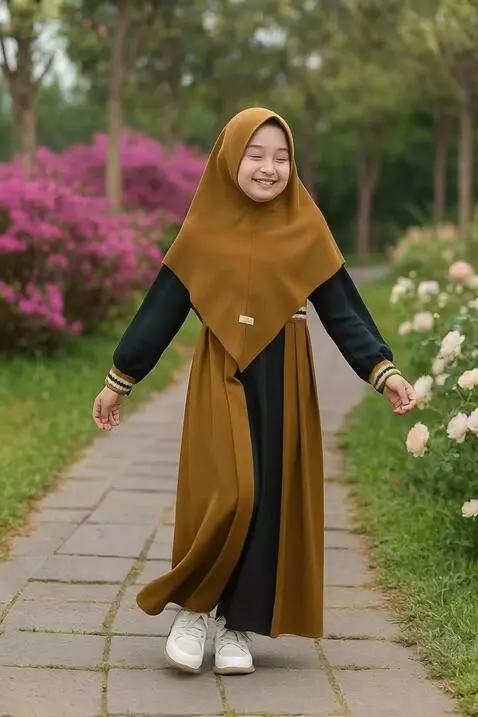 AI Video from prompt: seorang anak berjalan santai sambil berputar dan