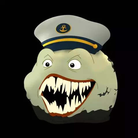 AI Video from prompt: Character 1 is decayng molding rotting and he di