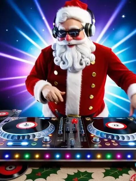 AI Video from prompt: Санта улыбается и танцует