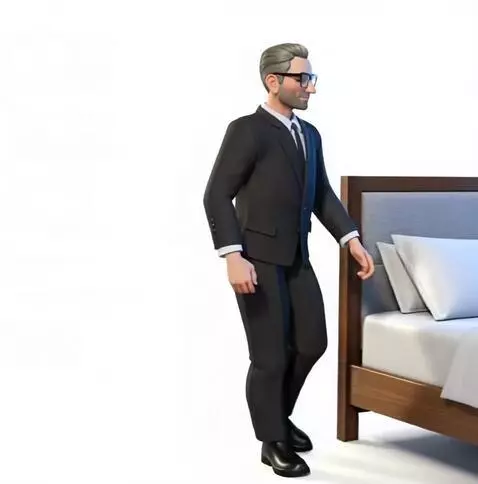 AI Video from prompt: Have this avatar laying in bed praying only