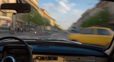 AI Video from prompt: Экстремальное вождение автомобиля на большой ско