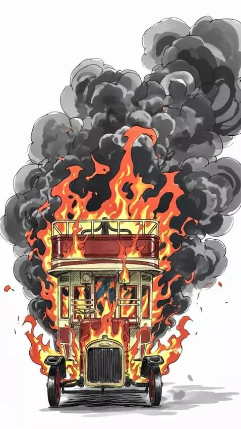 AI Video from prompt: Vertical video, 9:16 Aspect Ratio depicting burn